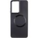 TPU чохол Bonbon Metal Style with MagSafe для Samsung Galaxy S21 Ultra Чорний / Black фото 2