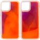 Неоновый чехол Neon Sand glow in the dark для Apple iPhone 12 Pro Max (6.7") Фиолетовый / Оранжевый фото 1