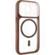 Чохол TPU+PC GETMAN Moon Clear with MagSafe для Apple iPhone 16 Pro Max (6.9") Brown