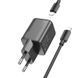СЗУ Hoco N41 Almighty PD20W+QC3.0 + Type-C to Lightning Black фото 3