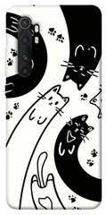 Чехол itsPrint Черно-белые коты для Xiaomi Mi Note 10 Lite