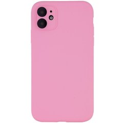 Чехол Silicone Case Full Camera Protective (AA) NO LOGO для Apple iPhone 12 (6.1") Розовый / Light pink