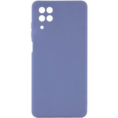 Силиконовый чехол Candy Full Camera для Samsung Galaxy A12 / M12 Голубой / Mist blue