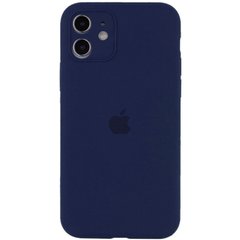 Чохол Silicone Case Full Camera Protective (AA) для Apple iPhone 12 (6.1") Синій / Deep navy