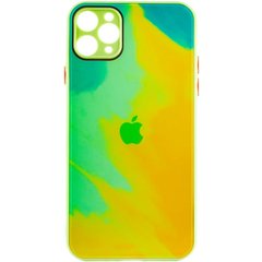 Чехол TPU+Glass Impasto abstract для Apple iPhone 11 Pro Max (6.5") Yellow green