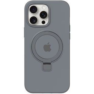Чехол Silicone Case Full Protective with Ring для Apple iPhone 14 Pro Max (6.7") Grey