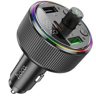 АЗУ FM модулятор Hoco E82 Guerrero PD30W+QC3.0 (2USB-A/1C) Black