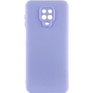 Чехол TPU GETMAN Liquid Silk Full Camera для Xiaomi Redmi Note 9s / Note 9 Pro / Note 9 Pro Max Сиреневый / Light purple