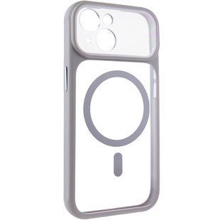 Чохол TPU+PC GETMAN Moon Clear with MagSafe для Apple iPhone 13 (6.1") Grey