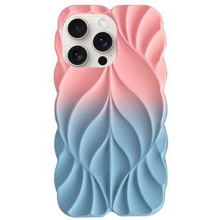TPU чехол Leaf для Apple iPhone 16 Pro (6.3") Pink / Blue