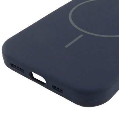 Чехол Silk Full Protective (AA) NO LOGO with Magnetic Fit для Apple iPhone 14 (6.1") Темно-синий / Midnight blue