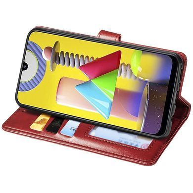Кожаный чехол книжка GETMAN Gallant (PU) для Xiaomi Redmi Note 10 Pro / 10 Pro Max Красный