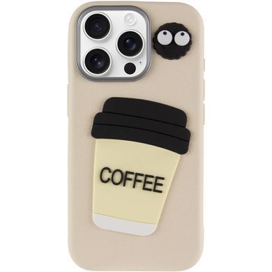Чехол TPU Leather Toys для Apple iPhone 15 Pro Max (6.7") Coffee / Sand