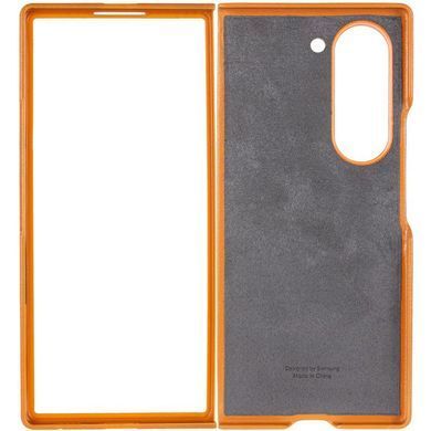 Кожаный чехол Leather Case (AAA) для Samsung Galaxy Z Fold6 Tan