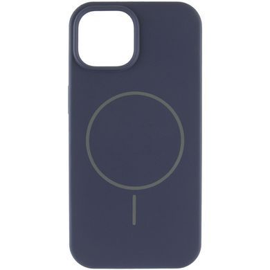 Чехол Silk Full Protective (AA) NO LOGO with Magnetic Fit для Apple iPhone 14 (6.1") Темно-синий / Midnight blue