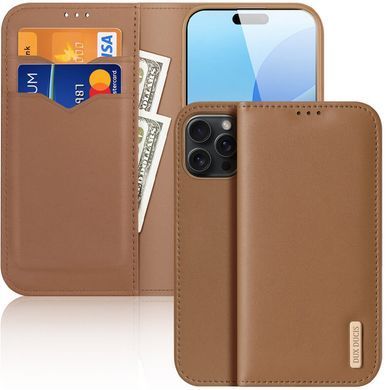 Уценка Чехол-книжка Dux Ducis Hivo для Apple iPhone 16 Pro Max (6.9") Эстетический дефект / Brown