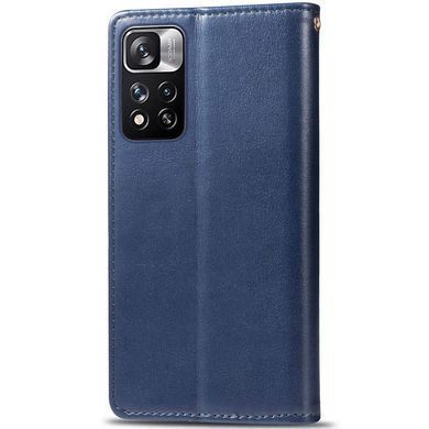Шкіряний чохол-книжка GETMAN Gallant (PU) для Xiaomi Redmi Note 11 Pro 4G/5G / 12 Pro 4G Синій