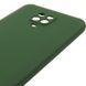Чехол TPU GETMAN Liquid Silk Full Camera для Xiaomi Redmi Note 9s / Note 9 Pro / Note 9 Pro Max Зеленый / Dark green фото 4