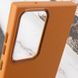 Кожаный чехол Bonbon Leather Metal Style для Samsung Galaxy S22 Ultra Коричневый / Brown фото 5