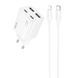 СЗУ Hoco N56 Fundador PD30W four-port (2C2A) + Type-C to Lightning White фото 1