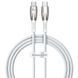 Дата кабель Baseus Glimmer Series Fast Charging Type-C to Type-C 100W 1m (CADH00070) White