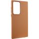 Кожаный чехол Bonbon Leather Metal Style для Samsung Galaxy S22 Ultra Коричневый / Brown фото 2