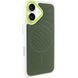 Чохол PC Textile Hybrid with Magnetic Fit для Apple iPhone 17 (6.3") White / Green