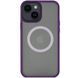 TPU+PC чехол Metal Buttons with Magnetic Fit для Apple iPhone 13 / 14 (6.1") Темно-фиолетовый / Dark Purple