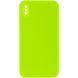 Чехол Silk Square Full Camera Protective (AA) NO LOGO для Apple iPhone X / XS (5.8") Салатовый / Neon green