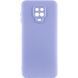 Чехол TPU GETMAN Liquid Silk Full Camera для Xiaomi Redmi Note 9s / Note 9 Pro / Note 9 Pro Max Сиреневый / Light purple