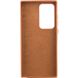 Кожаный чехол Bonbon Leather Metal Style для Samsung Galaxy S22 Ultra Коричневый / Brown фото 3
