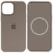 Чехол Silicone case (AAA) full with Magsafe and Animation для Apple iPhone 15 Plus (6.7") Коричневый / Clay фото 1