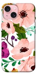 Чохол itsPrint Акварельні квіти для Apple iPhone 15 (6.1")