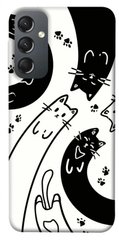 Чехол itsPrint Черно-белые коты для Samsung Galaxy A24 4G