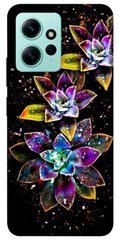 Чехол itsPrint Flowers on black для Xiaomi Redmi Note 12 4G