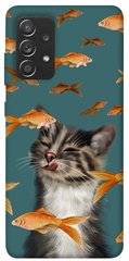 Чехол itsPrint Cat with fish для Samsung Galaxy A72 4G / A72 5G