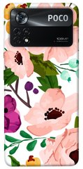 Чехол itsPrint Акварельные цветы для Xiaomi Poco X4 Pro 5G