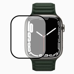 Полимерная пленка 3D (full glue) (тех.пак) для Apple Watch Series 7/8/9 41mm Черный