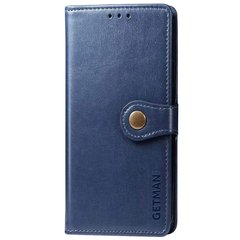 Кожаный чехол книжка GETMAN Gallant (PU) для Xiaomi Redmi Note 12S Синий