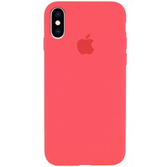 Чохол Silicone Case Full Protective (AA) для Apple iPhone X (5.8") / XS (5.8") Кавуновий / Watermelon red
