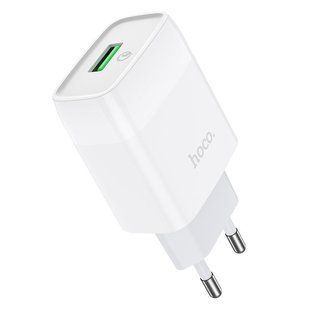 МЗП Hoco C72Q Glorious QC3.0 18W (1USB-A) Білий