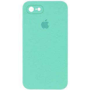 Чехол Silicone Case Square Full Camera Protective (AA) для Apple iPhone 7/8/SE (2020) (4.7") Бирюзовый / Turquoise