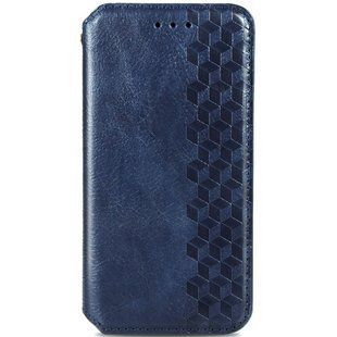 Кожаный чехол-книжка GETMAN Cubic (PU) для Xiaomi Redmi 10C Синий