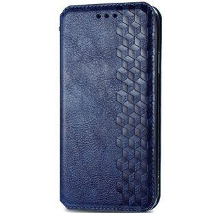 Кожаный чехол-книжка GETMAN Cubic (PU) для Samsung Galaxy A31 Синий
