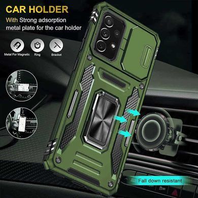 Ударостійкий чохол Camshield Army Ring для Samsung Galaxy A73 5G Оливковий / Army Green