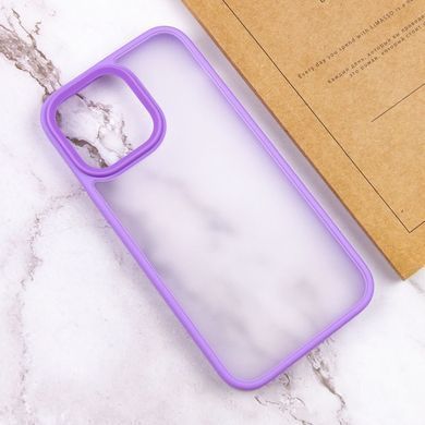 TPU+PC чехол Metal Buttons для Apple iPhone 15 Pro (6.1") Сиреневый / Light Purple