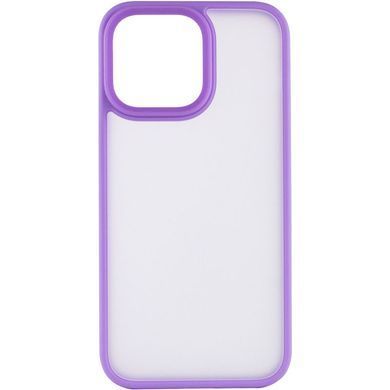TPU+PC чехол Metal Buttons для Apple iPhone 15 Pro (6.1") Сиреневый / Light Purple