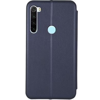 Кожаный чехол-книжка Classy для Xiaomi Redmi Note 8 / Note 8 2021 Темно-синий