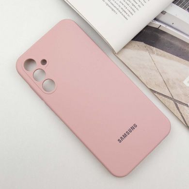 Чехол Silicone Cover Lakshmi Full Camera (AAA) with Logo для Samsung Galaxy S24 Розовый / Pink Sand