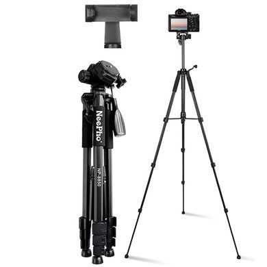 Уценка Штатив NeePho NP-8850 для съемки 56-175см с разборным держателем в чехле Поврежденная упаковка / Black